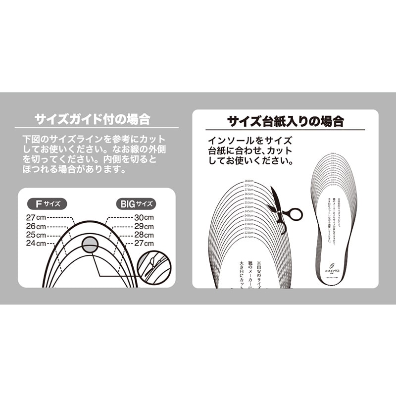 コーコス信岡 ニオイクリア インソール 軽快歩行タイプ G-144 ブラック F 25~27cm 1個（ご注文単位1個）【直送品】