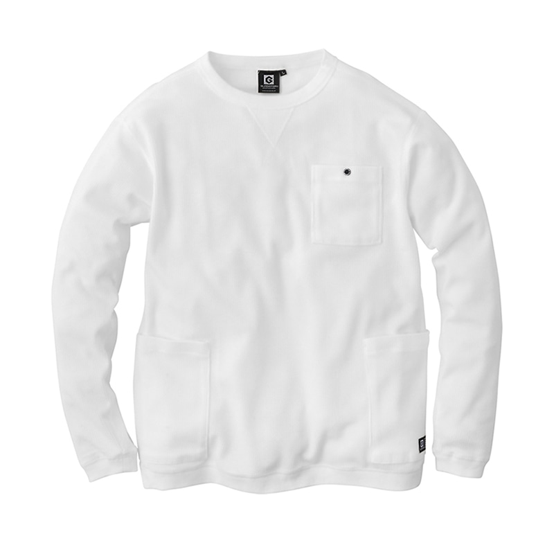 コーコス信岡 5ポケット長袖Tシャツ G-438 ホワイト M 1枚（ご注文単位1枚）【直送品】