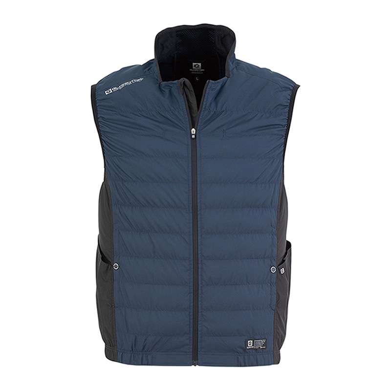 コーコス信岡 ボルトクール 風ダウンベスト G-7729 ネイビー L 1枚（ご注文単位1枚）【直送品】