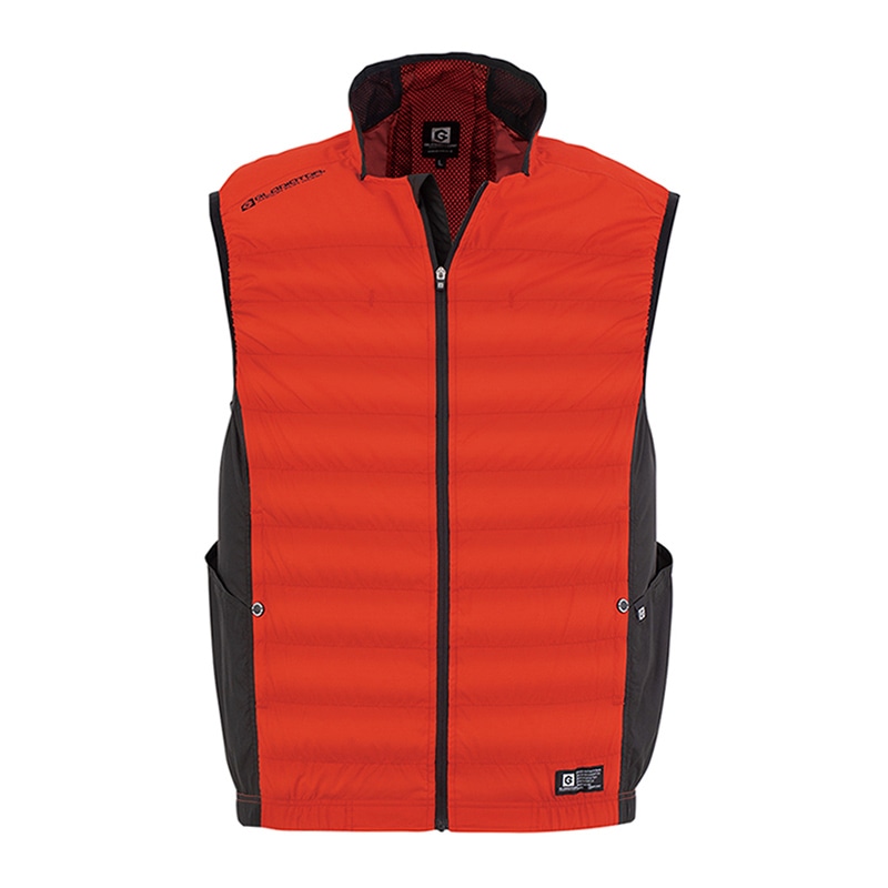 コーコス信岡 ボルトクール 風ダウンベスト G-7729 オレンジ LL 1枚（ご注文単位1枚）【直送品】