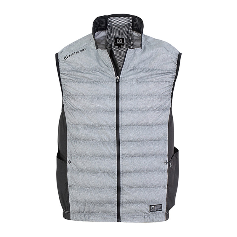 コーコス信岡 ボルトクール 風ダウンベスト G-7729 モクグレー 4L 1枚（ご注文単位1枚）【直送品】