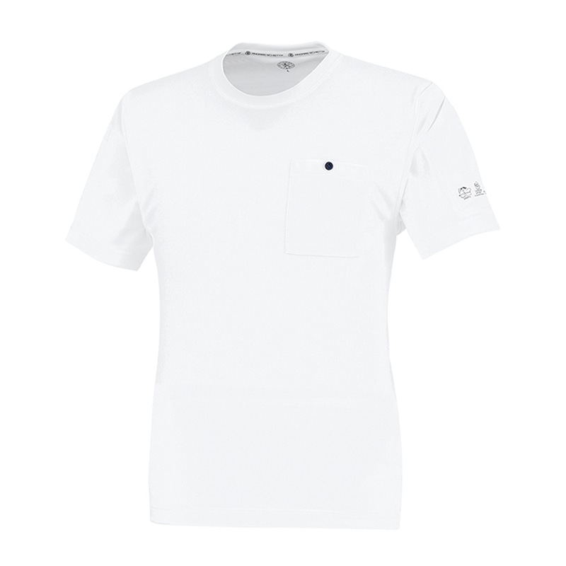 コーコス信岡 エコ半袖Tシャツ AE-697 ホワイト S 1枚（ご注文単位1枚）【直送品】