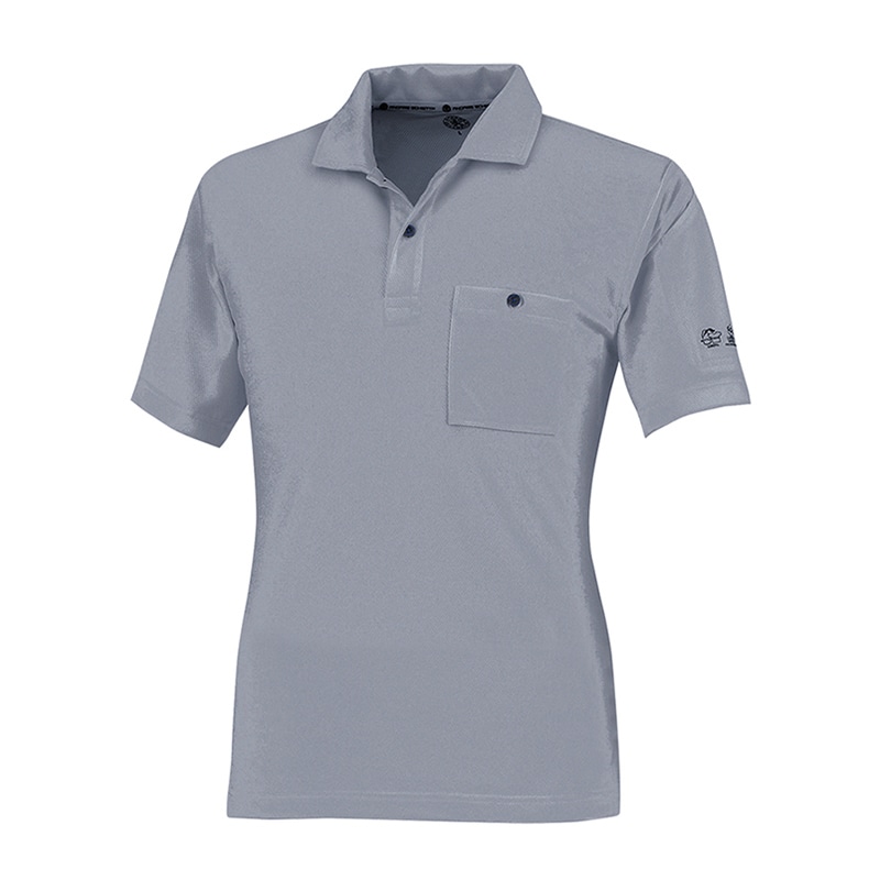 コーコス信岡 エコ半袖ポロシャツ AE-1697 グレー LL 1枚（ご注文単位1枚）【直送品】