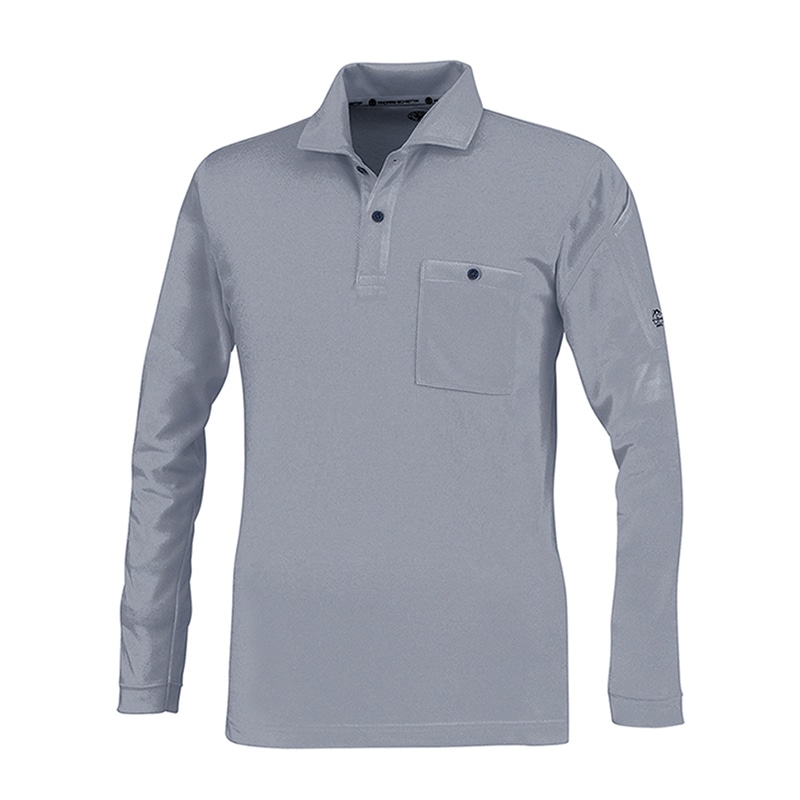 コーコス信岡 エコ長袖ポロシャツ AE-1698 グレー 3L 1枚（ご注文単位1枚）【直送品】