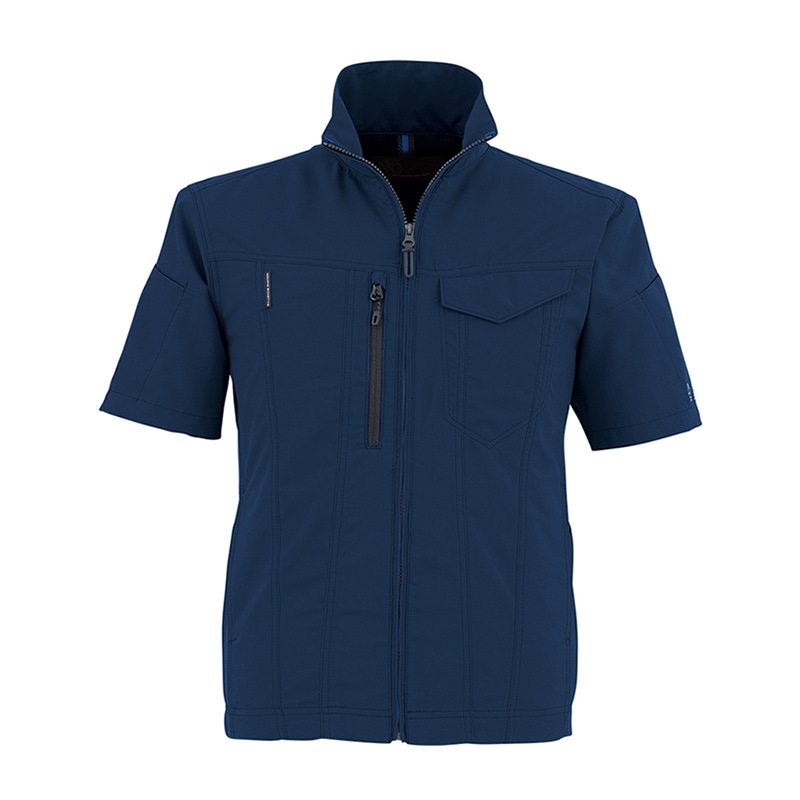 コーコス信岡 エコ・ストレッチ 半袖ブルゾン AE-9050 ネイビー 4L 1枚（ご注文単位1枚）【直送品】