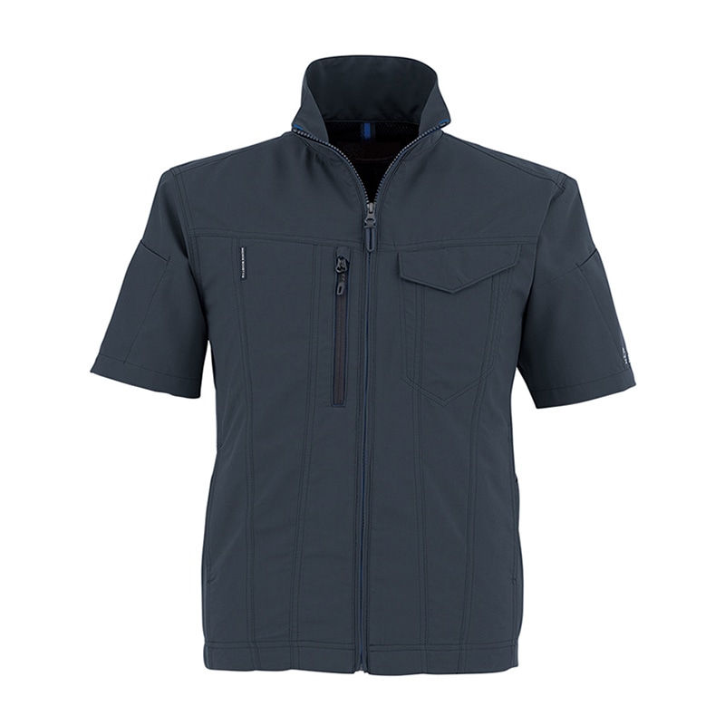 コーコス信岡 エコ・ストレッチ 半袖ブルゾン AE-9050 チャコール M 1枚（ご注文単位1枚）【直送品】