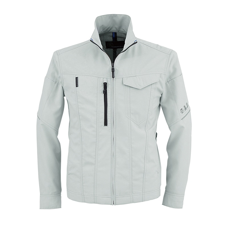 コーコス信岡 エコ・ストレッチ 長袖ブルゾン AE-9051 シルバー S 1枚（ご注文単位1枚）【直送品】