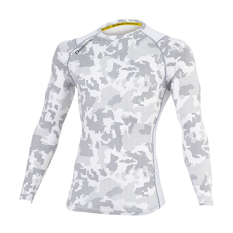 コーコス信岡 バックメッシュ クールパワーサポート長袖 G-1028 ドットホワイト S 1枚（ご注文単位1枚）【直送品】