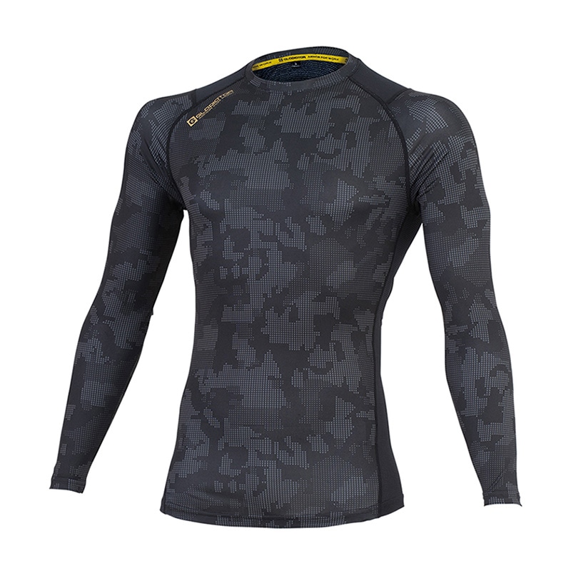 コーコス信岡 バックメッシュ クールパワーサポート長袖 G-1028 ドットブラック XL 1枚（ご注文単位1枚）【直送品】