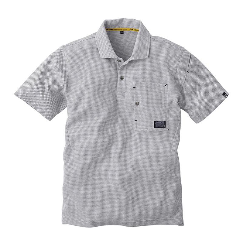 コーコス信岡 半袖ポロシャツ G-9157 グレー LL 1枚（ご注文単位1枚）【直送品】