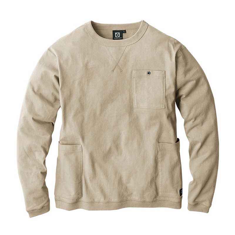 コーコス信岡 5ポケット長袖Tシャツ G-958 カーキ 4L 1枚（ご注文単位1枚）【直送品】