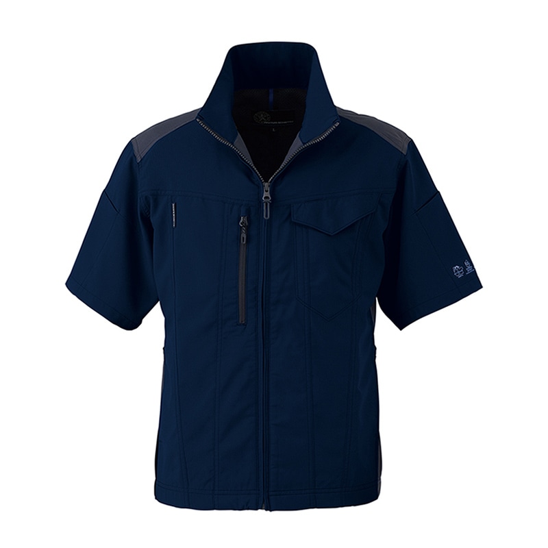 コーコス信岡 エコ・ストレッチ 半袖ブルゾン AE-9060 ネイビー M 1枚（ご注文単位1枚）【直送品】