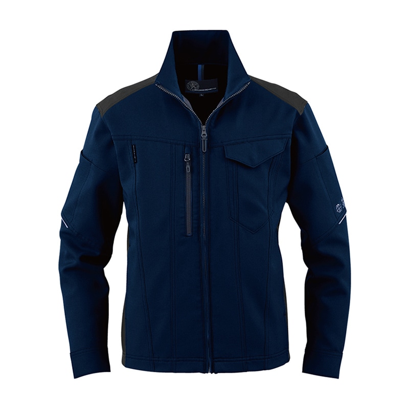 コーコス信岡 エコ・ストレッチ 長袖ブルゾン AE-9061 ネイビー 5L 1枚（ご注文単位1枚）【直送品】