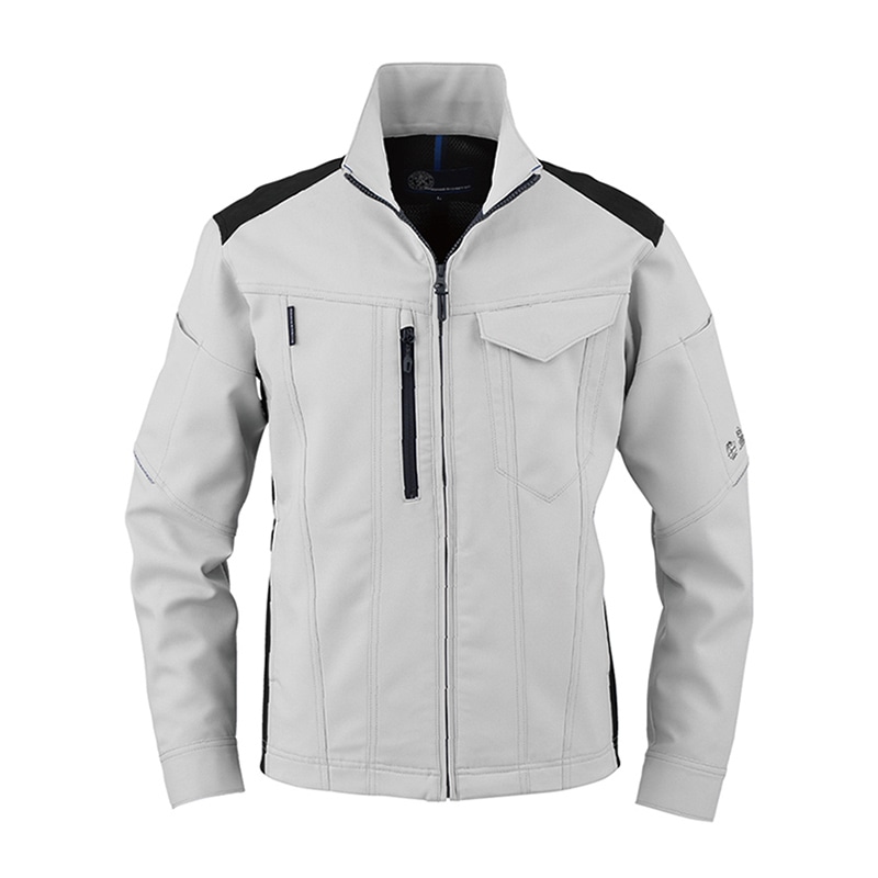 コーコス信岡 エコ・ストレッチ 長袖ブルゾン AE-9061 シルバー 4L 1枚（ご注文単位1枚）【直送品】