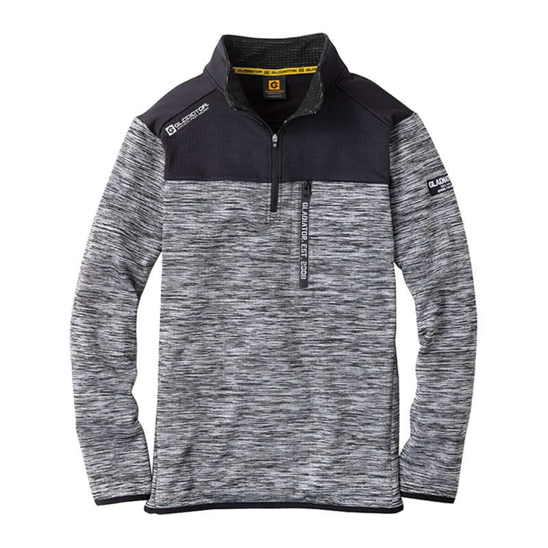 コーコス信岡 光吸収発熱 ハーフジップ長袖 G-9178 グレー M 1枚（ご注文単位1枚）【直送品】