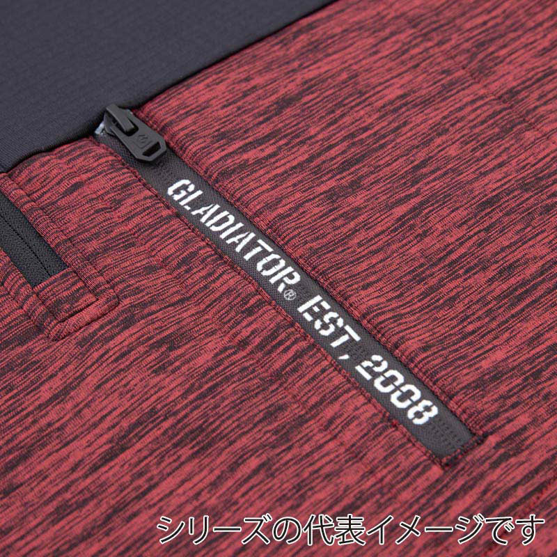 コーコス信岡 光吸収発熱 ハーフジップ長袖 G-9178 グレー L 1枚(ご注文単位1枚)【直送品】