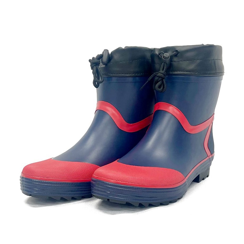 コーコス信岡 紳士 カバー付カラーショートブーツ HB-787 レッド/ネイビー M 1組（ご注文単位1組）【直送品】