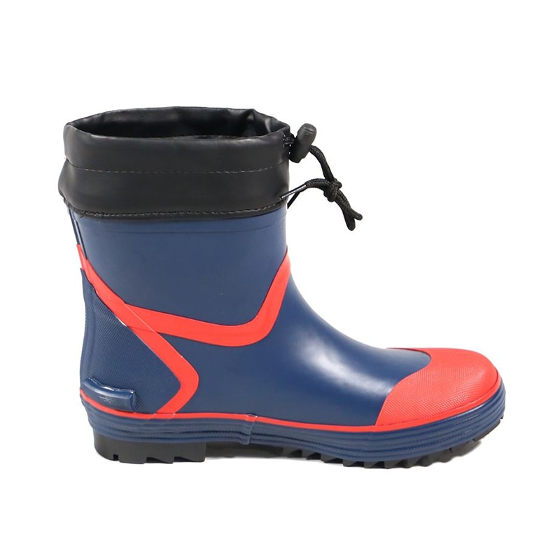 コーコス信岡 紳士 カバー付カラーショートブーツ HB-787 レッド/ネイビー XL 1組（ご注文単位1組）【直送品】