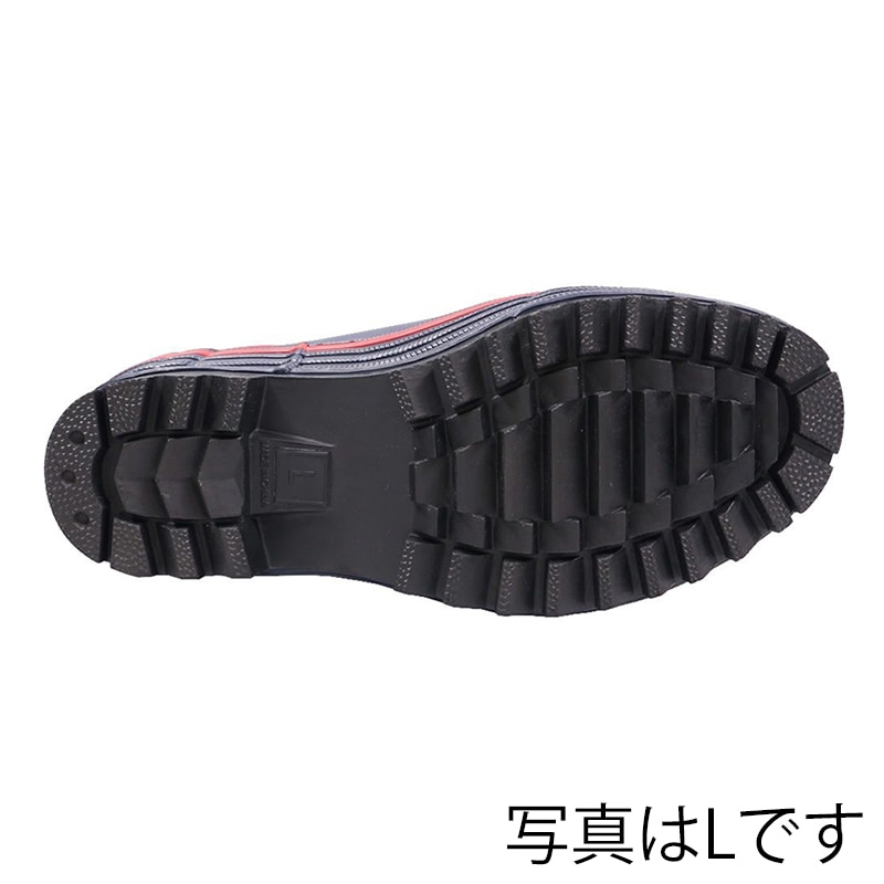 コーコス信岡 紳士 カバー付カラーショートブーツ HB-787 レッド/ネイビー XL 1組（ご注文単位1組）【直送品】