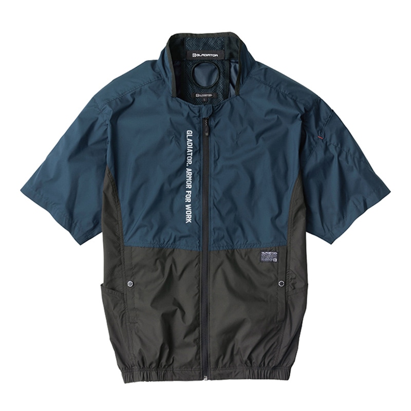 コーコス信岡 ボルトクール LITE 半袖ブルゾン GL-4020 ネイビー M 1枚（ご注文単位1枚）【直送品】