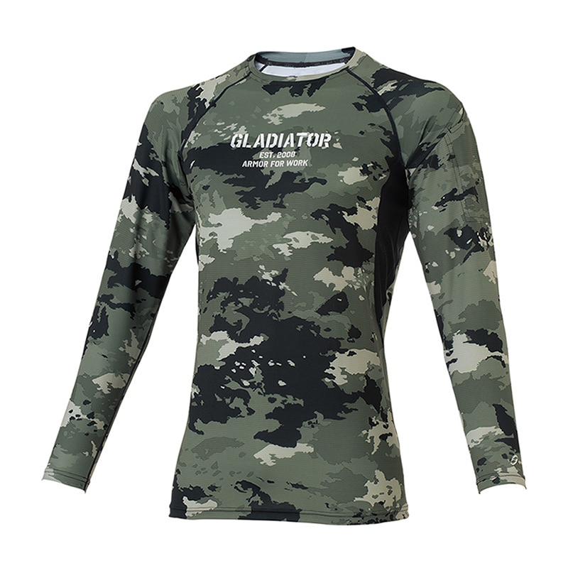 コーコス信岡 ニオイクリア 消臭パワーサポート長袖Tシャツ G-2038 アーミーカモ 3XL 1枚（ご注文単位1枚）【直送品】