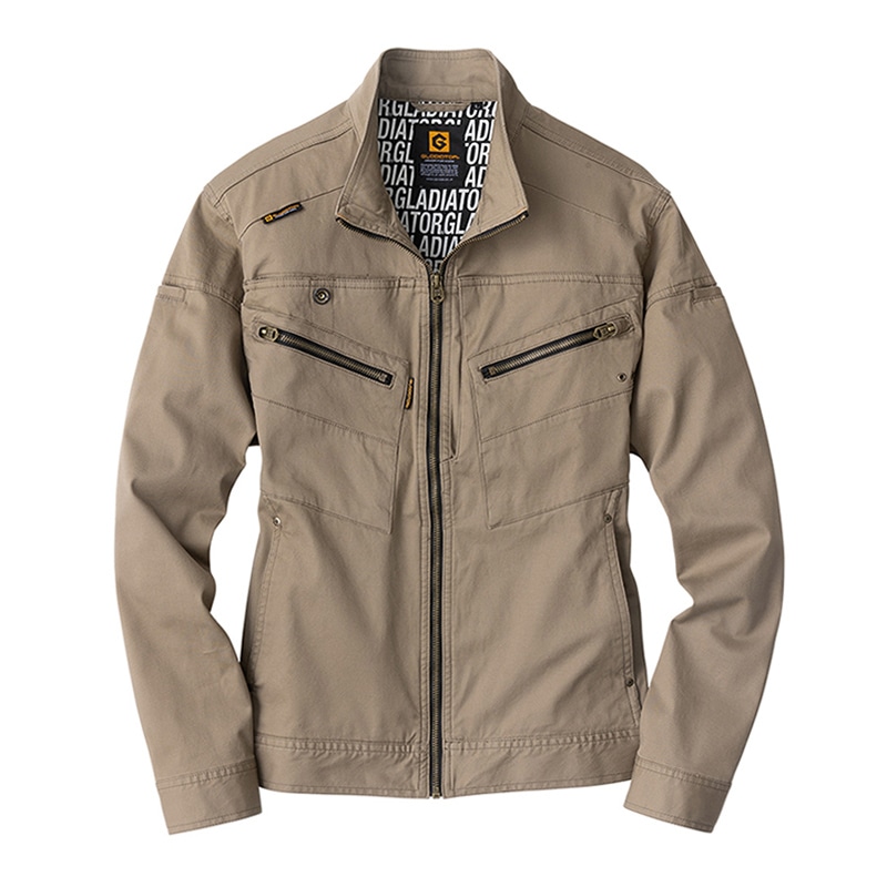 コーコス信岡 ストレッチ マイクロヘリンボンジャケット GA-3930 カーキ S 1枚（ご注文単位1枚）【直送品】