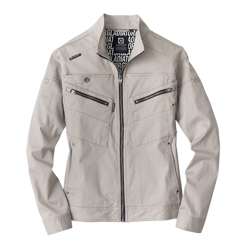 コーコス信岡 ストレッチ マイクロヘリンボンジャケット GA-3930 アッシュ 6L 1枚（ご注文単位1枚）【直送品】