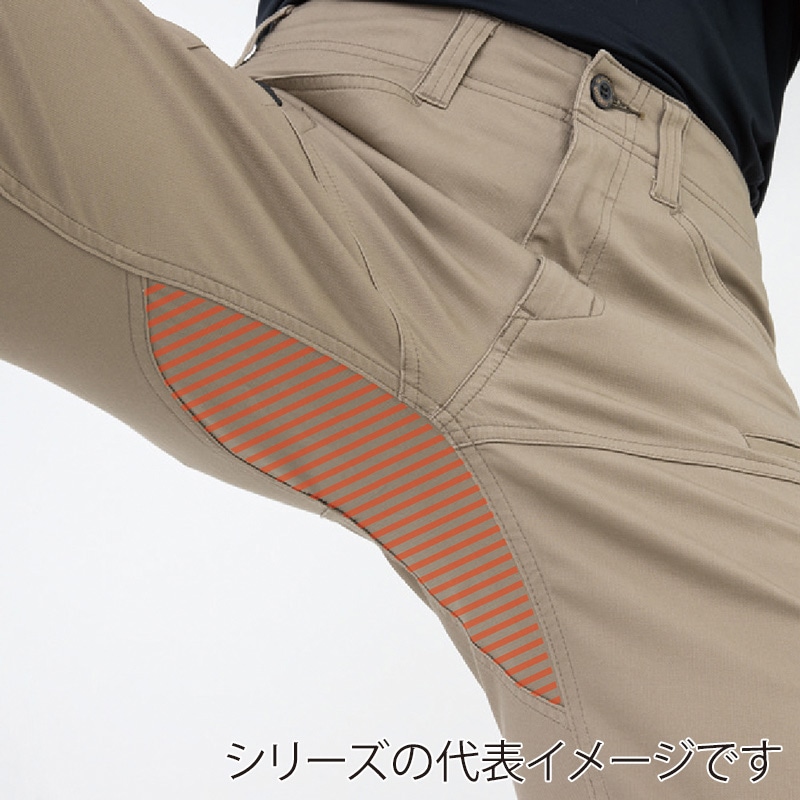 コーコス信岡 ストレッチ マイクロヘリンボンカーゴパンツ GA-3935 カーキ L 1枚（ご注文単位1枚）【直送品】