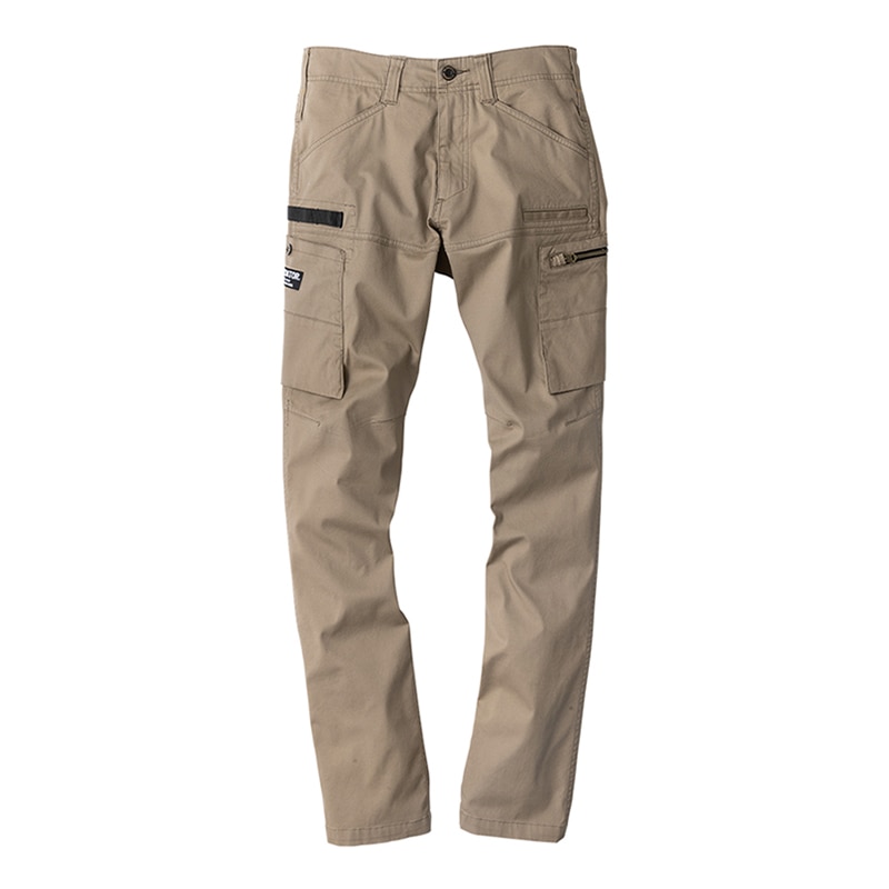 コーコス信岡 ストレッチ マイクロヘリンボンカーゴパンツ GA-3935 カーキ LL 1枚（ご注文単位1枚）【直送品】