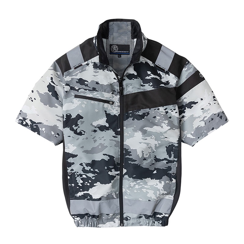 コーコス信岡 エコ・ボルトクール セーフティー 半袖ブルゾン AE-5560 アッシュカモ XL 1枚（ご注文単位1枚）【直送品】