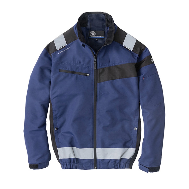 コーコス信岡 エコ・ボルトクール セーフティー 長袖ブルゾン AE-5561 ネイビー 3XL 1枚（ご注文単位1枚）【直送品】