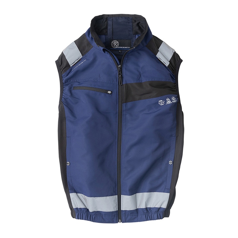 コーコス信岡 エコ・ボルトクール セーフティー ベスト AE-5569 ネイビー L 1枚（ご注文単位1枚）【直送品】