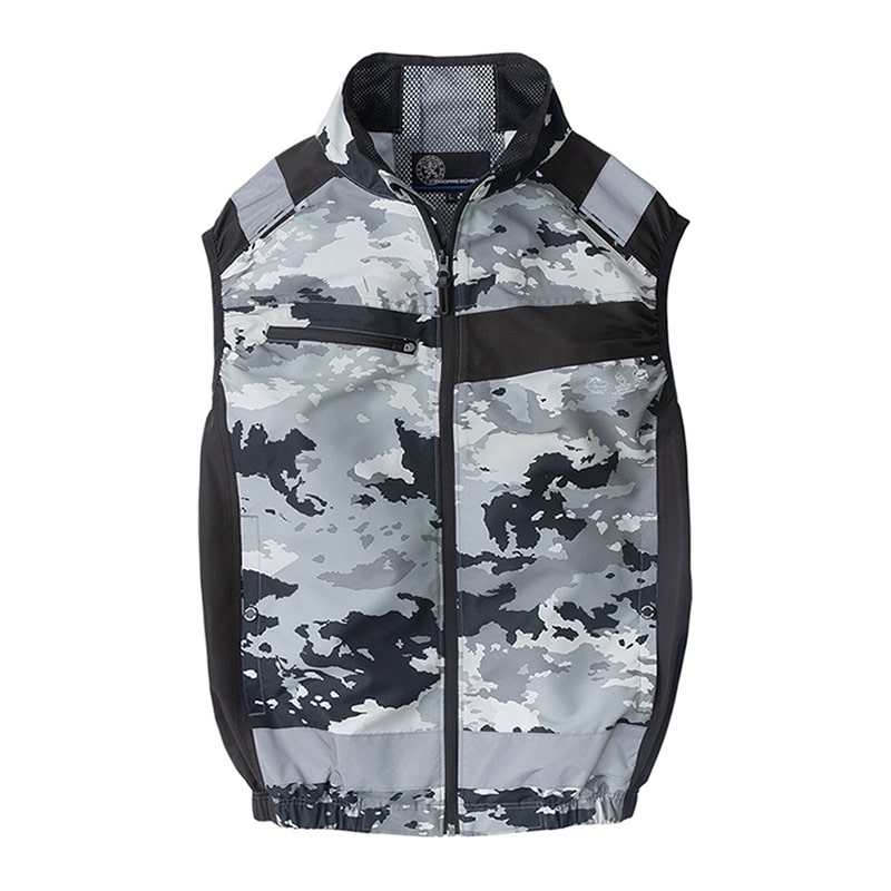 コーコス信岡 エコ・ボルトクール セーフティー ベスト AE-5569 アッシュカモ XXL 1枚（ご注文単位1枚）【直送品】