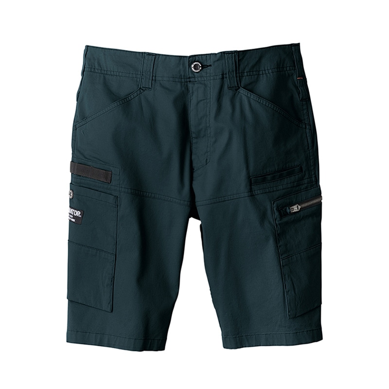 コーコス信岡 ストレッチ マイクロヘリンボンショートカーゴ GA-3936 ネイビー M 1枚（ご注文単位1枚）【直送品】