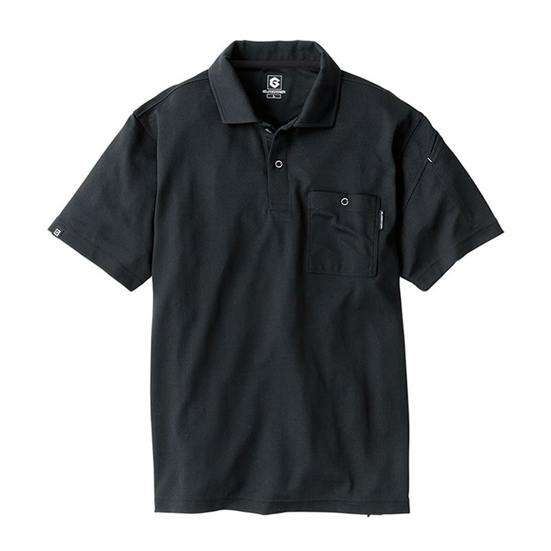 コーコス信岡 MAXDRY ICE 冷感半袖ポロシャツ G-1687 ブラック M 1枚（ご注文単位1枚）【直送品】