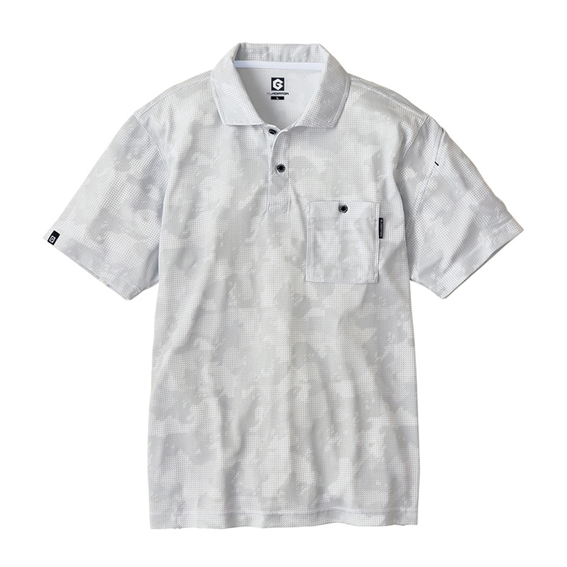 コーコス信岡 MAXDRY ICE 冷感半袖ポロシャツ G-1687 グレーカモ M 1枚（ご注文単位1枚）【直送品】