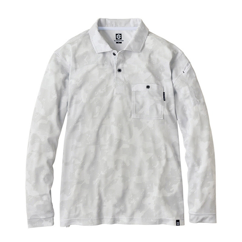 コーコス信岡 MAXDRY ICE 冷感長袖ポロシャツ G-1688 グレーカモ 3L 1枚（ご注文単位1枚）【直送品】