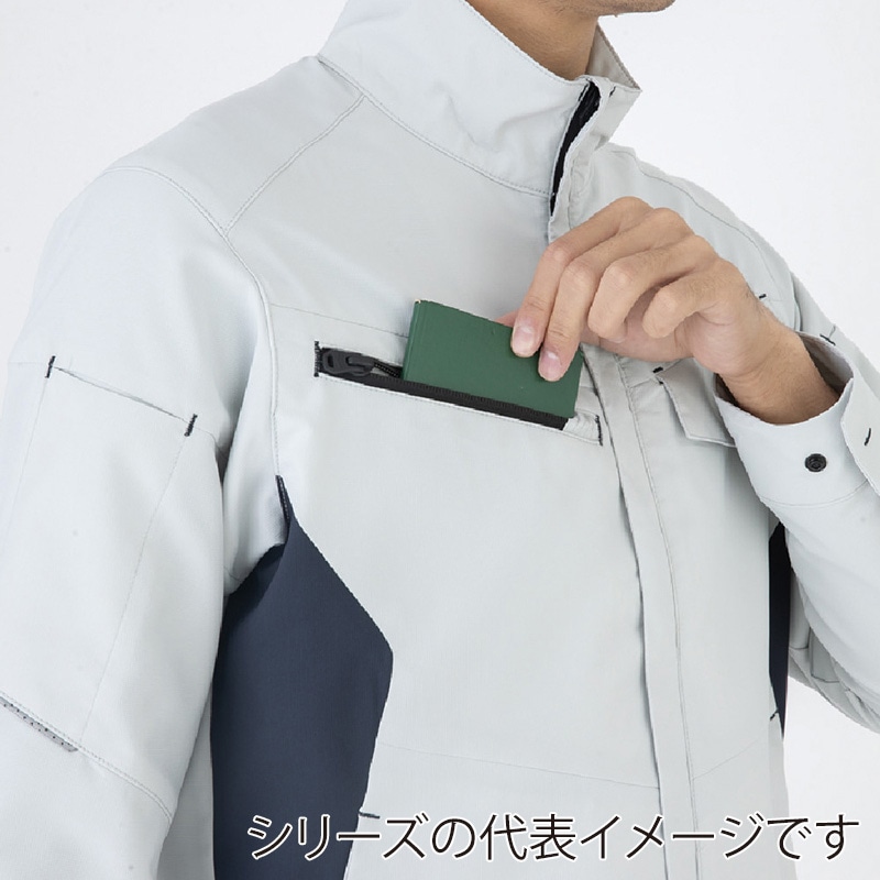 コーコス信岡 エコ・裏綿ストレッチ ブルゾン AE-8190 ネイビー 3L 1枚（ご注文単位1枚）【直送品】