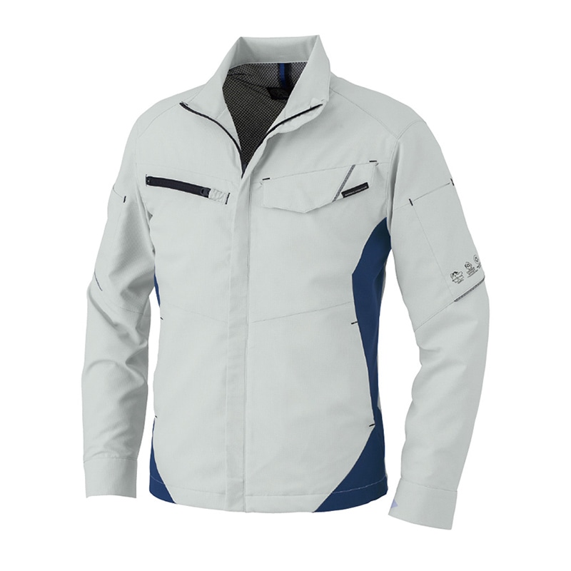 コーコス信岡 エコ・裏綿ストレッチ ブルゾン AE-8190 シルバー M 1枚（ご注文単位1枚）【直送品】