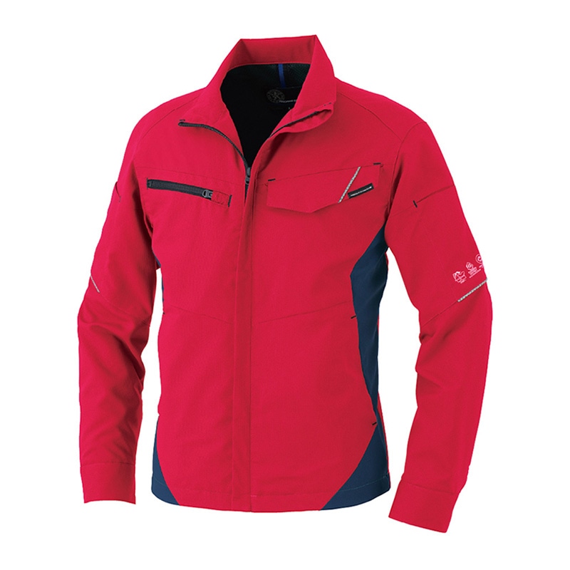 コーコス信岡 エコ・裏綿ストレッチ ブルゾン AE-8190 レッド 3L 1枚（ご注文単位1枚）【直送品】