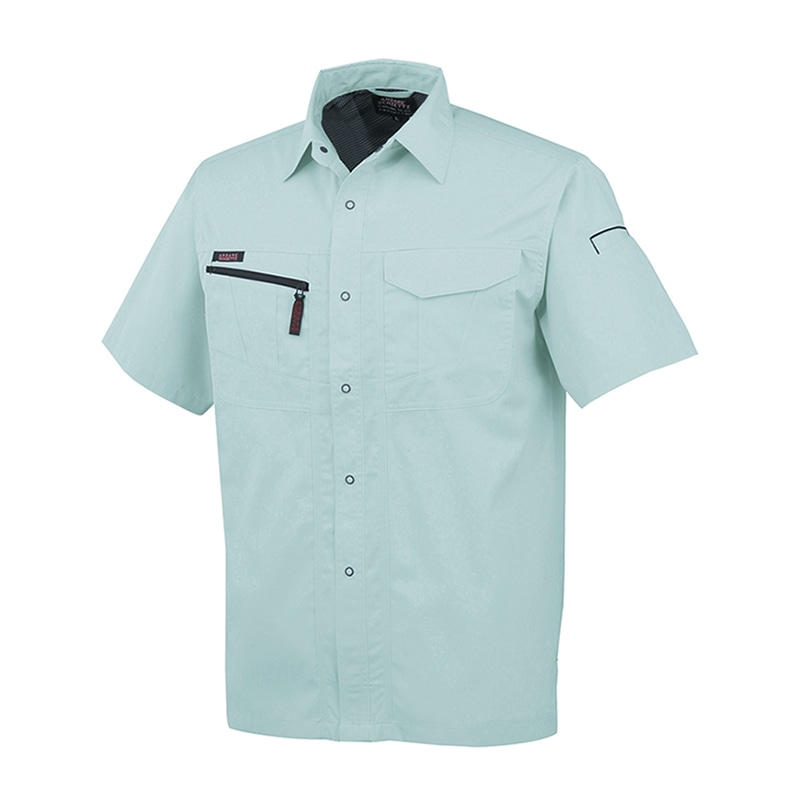 コーコス信岡 半袖シャツ A-767 パウダーグリーン LL 1枚（ご注文単位1枚）【直送品】