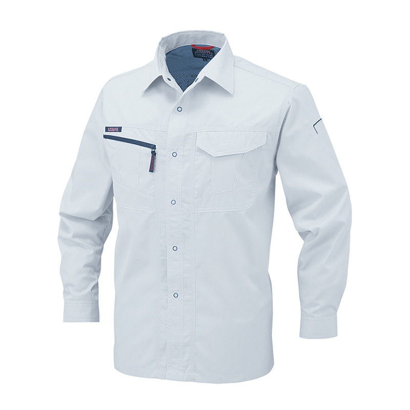 コーコス信岡 長袖シャツ A-768 プラチナシルバー S 1枚（ご注文単位1枚）【直送品】