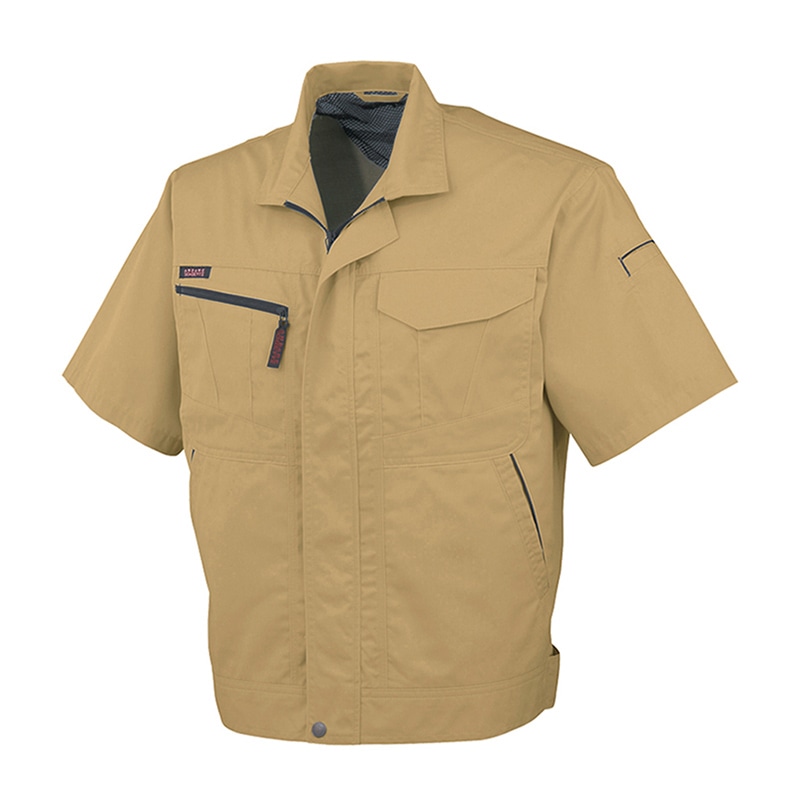 コーコス信岡 半袖ブルゾン A-760 キャメルベージュ 4L 1枚（ご注文単位1枚）【直送品】