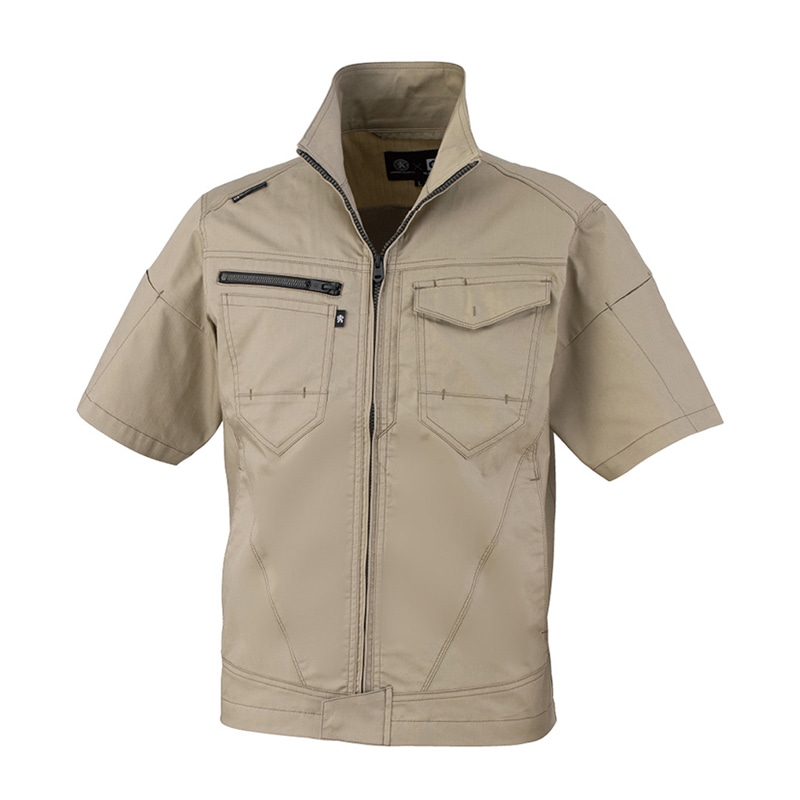 コーコス信岡 ストレッチ半袖ブルゾン AG-3080 キャメル SS 1枚（ご注文単位1枚）【直送品】