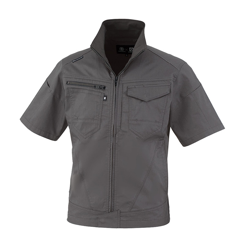 コーコス信岡 ストレッチ半袖ブルゾン AG-3080 アーミー M 1枚（ご注文単位1枚）【直送品】