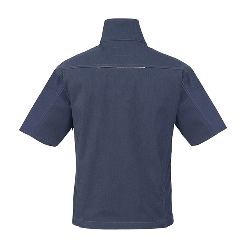 コーコス信岡 ストレッチ半袖ブルゾン AG-3080 インディゴ 3L 1枚（ご注文単位1枚）【直送品】