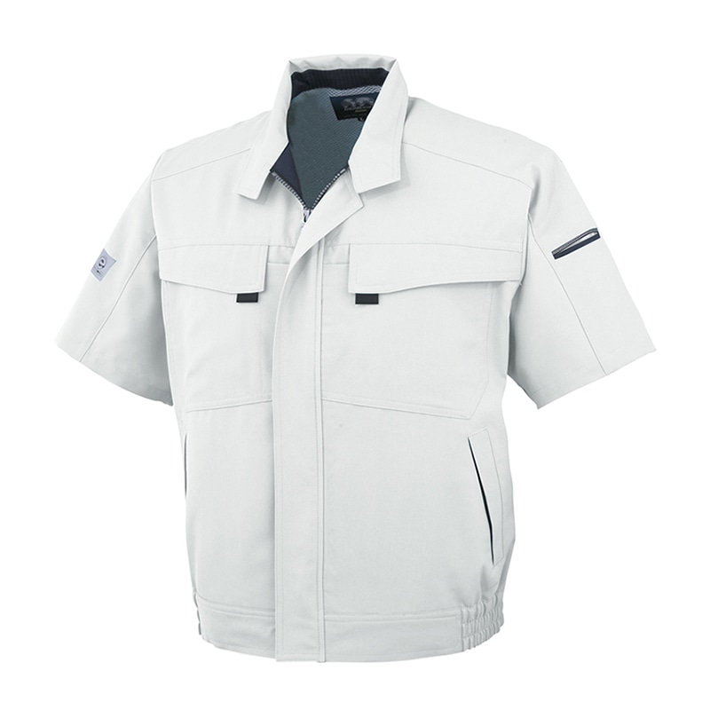 コーコス信岡 エコ・製品制電 半袖ブルゾン A-3360 シルバー  S 1枚（ご注文単位1枚）【直送品】