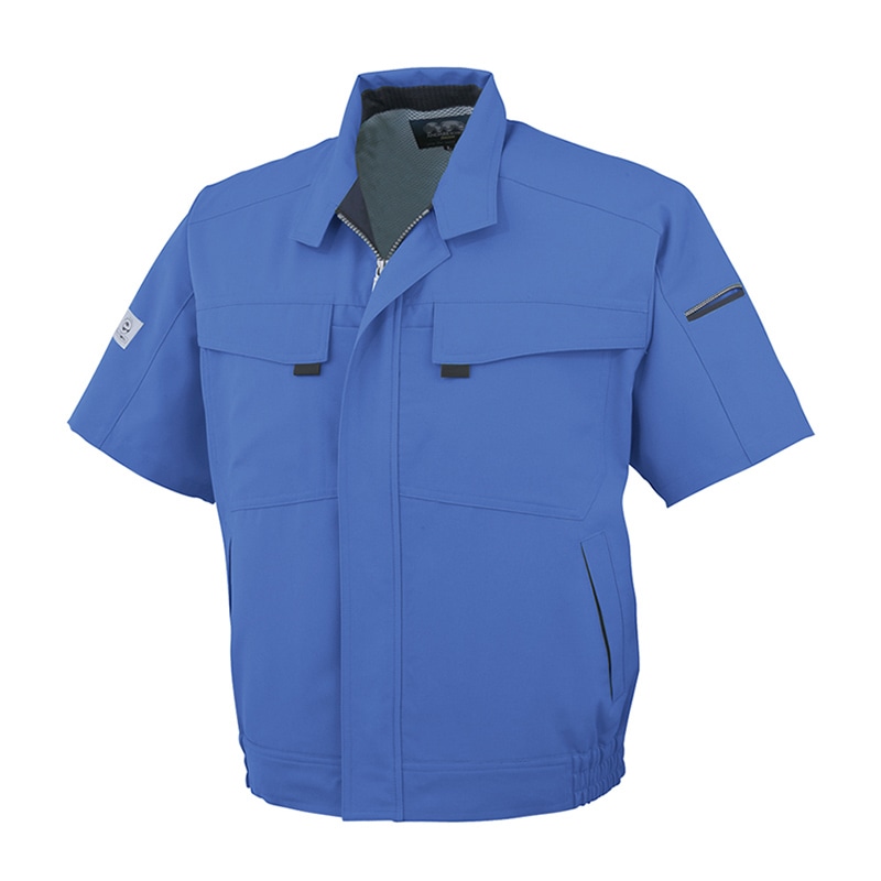 コーコス信岡 エコ・製品制電 半袖ブルゾン A-3360 ブルー  M 1枚（ご注文単位1枚）【直送品】