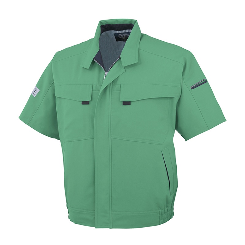 コーコス信岡 エコ・製品制電 半袖ブルゾン A-3360 グリーン  LL 1枚（ご注文単位1枚）【直送品】