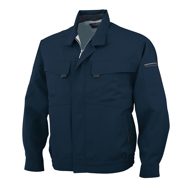 コーコス信岡 エコ・製品制電 長袖ブルゾン A-3361 ネイビー  SS 1枚（ご注文単位1枚）【直送品】